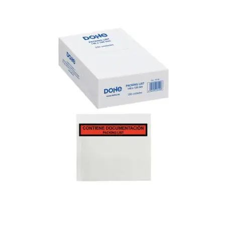Dohe Caja de 250 Sobres Autoadhesivos 140x125mm - Para Envio de Documentos - Packing List Especial Envios | Ahorro Imprimiendo