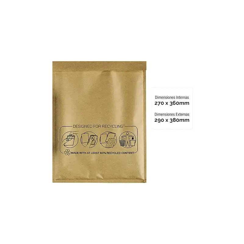 Fellowes Bankers Box Pack de 50 Bolsas de Burbujas Acolchada - Medida 270x360mm - Burbujas Internas para Amortiguacion - Ideal p