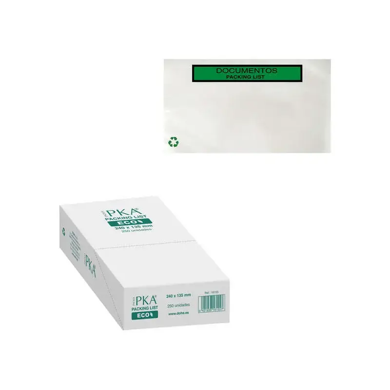 Dohe ECO Caja de 250 Sobres Autoadhesivos 240x135mm - Packing List Especial Envios | Ahorro Imprimiendo