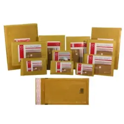 Bismark Bolsa Acolchada Kraft Nº20 350x470mm - Recubrimiento Interno de Laminas de Burbuja de Aire - Cierre Autoadhesivo - Ideal