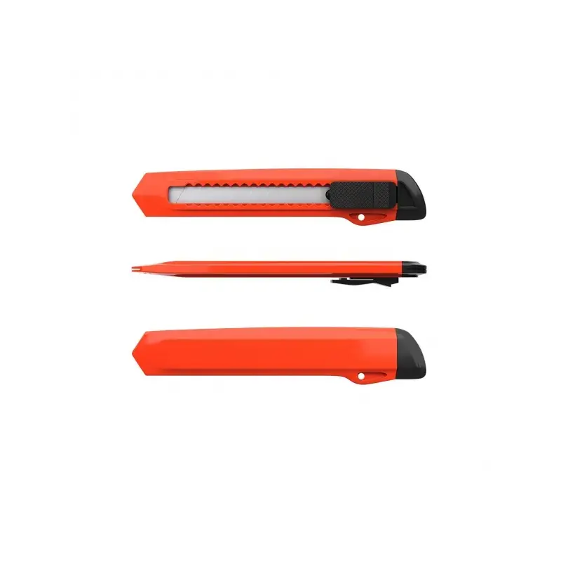 Erichkrause EasyCut Cuter con Fijador Push-Lock Standard 18mm - Sistema de Sujecion de Cuchilla con Seguro de Empuje - Cuchilla