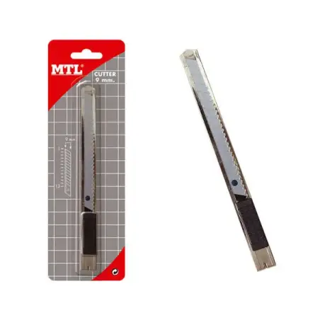 Dohe Cutter de Acero Inoxidable - Cuchillas Tronzables de Acero - Sistema de Bloqueo de Cuchilla - Blister Individual | Ahorro I