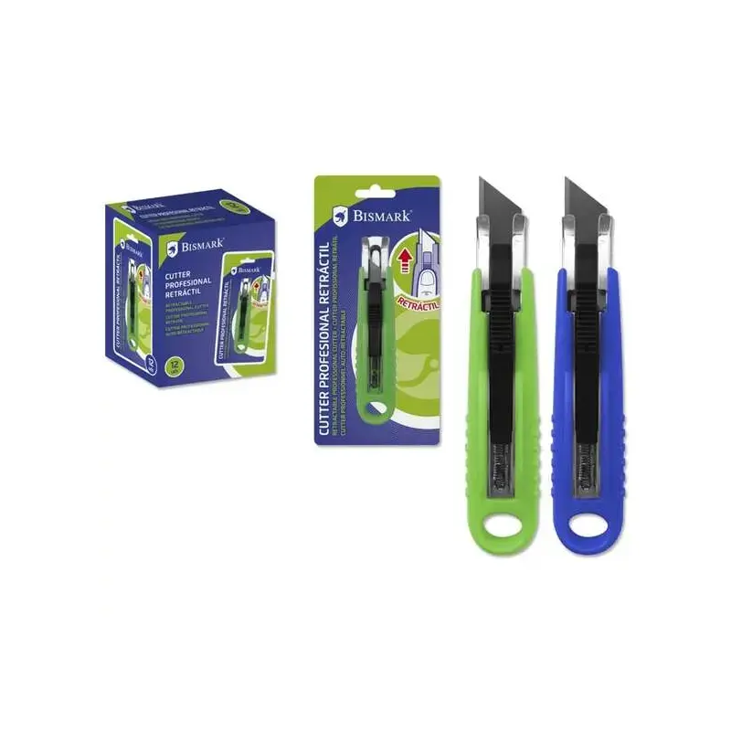 Bismark Cutter Profesional Retractil - Empuñadura de Plastico | Ahorro Imprimiendo