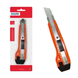 Dohe Cutter de Plastico Resistente - Cuchillas Tronzables de Acero - Sistema de Bloqueo de Cuchilla - con Guia Metalica | Ahorro