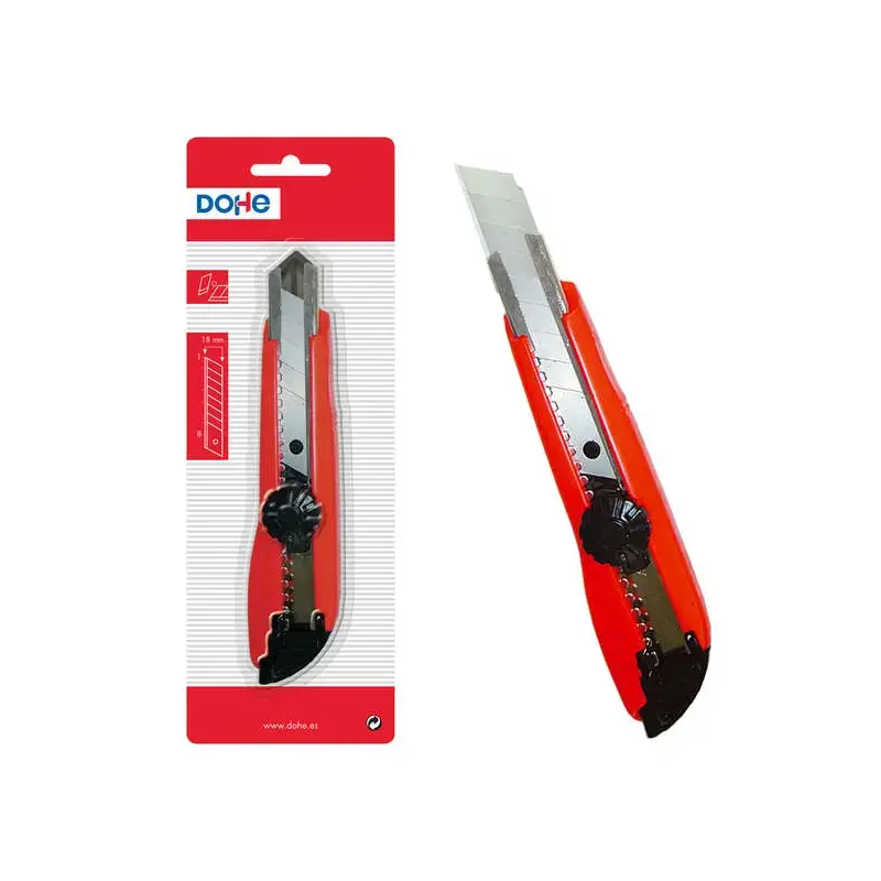 Dohe Cutter de Plastico Resistente - Cuchillas Tronzables de Acero - Sistema de Bloqueo de Alta Seguridad - Guia Metalica | Ahor