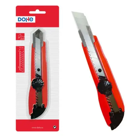 Dohe Cutter de Plastico Resistente - Cuchillas Tronzables de Acero - Sistema de Bloqueo de Alta Seguridad - Guia Metalica | Ahor