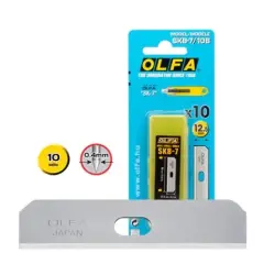 Olfa Pack de 10 Cuchillas de Respuesto para Cutters Olfa SK-7 - Acero Inoxidable | Ahorro Imprimiendo
