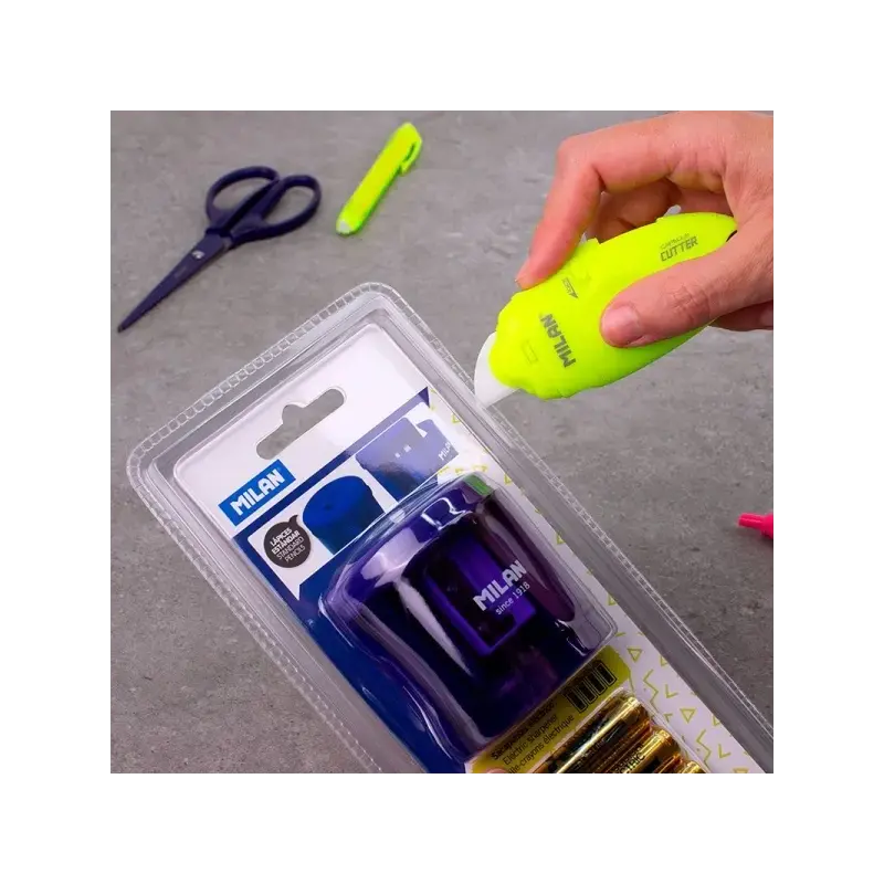 Milan Serie Acid Capsule Cutter de Hoja Ceramica Reemplazable - Tamaño Bolsillo - Diseño Ergonomico - Sistema de Bloqueo - Color