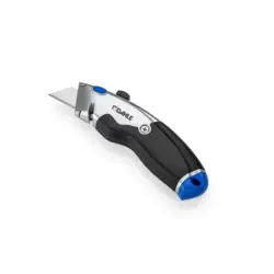 Dahle 10890 Heavy Duty Cuter con Cuchilla Trapezoidal de Acero al Carbono SK5 - Cortador de Cinta de Embalaje - Cuerpo Metalico