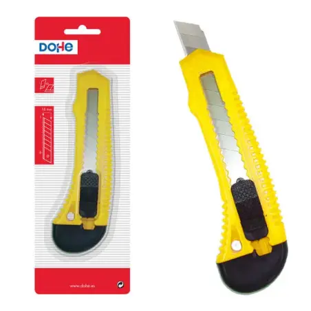 Dohe Cutter Resistente de Plastico - Cuchillas de Acero Tronzables - Sistema de Bloqueo de Cuchilla - Guia de Plastico | Ahorro