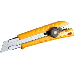 Olfa L-1 Cutter con Bloqueo de Trinquete - Empuñadura de Plastico - Canal de Acero Inoxidable | Ahorro Imprimiendo