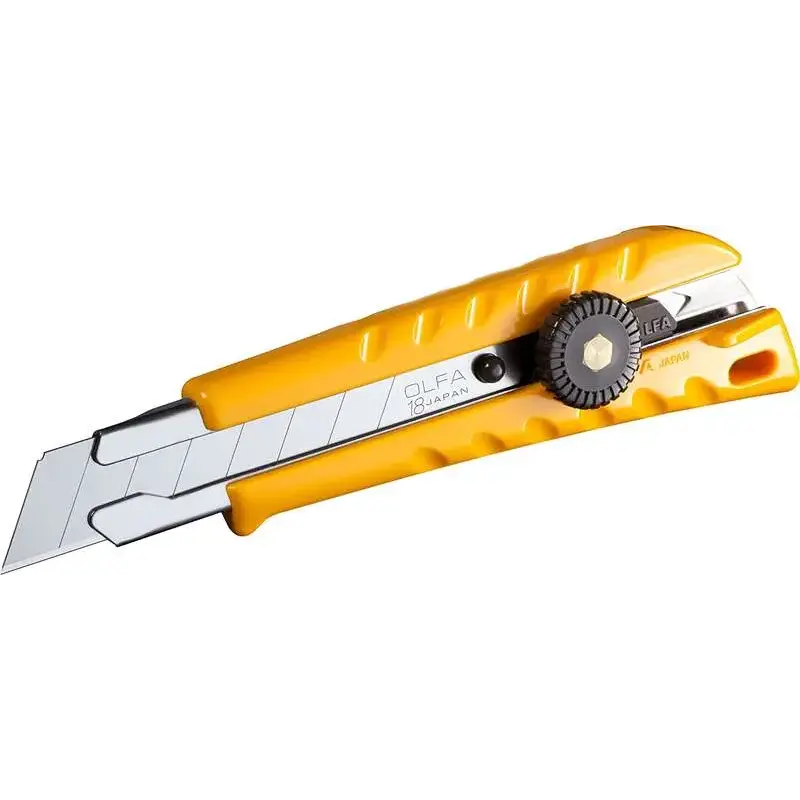 Olfa L-1 Cutter con Bloqueo de Trinquete - Empuñadura de Plastico - Canal de Acero Inoxidable | Ahorro Imprimiendo