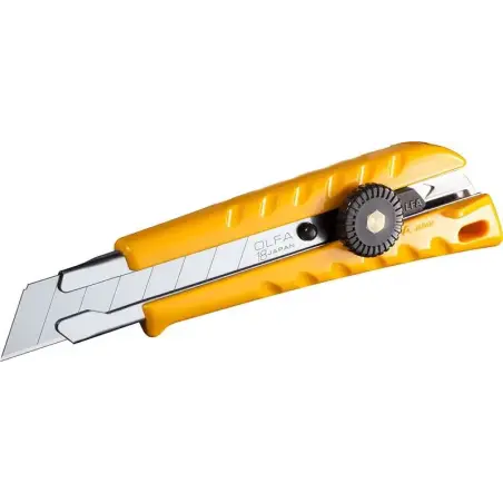 Olfa L-1 Cutter con Bloqueo de Trinquete - Empuñadura de Plastico - Canal de Acero Inoxidable | Ahorro Imprimiendo