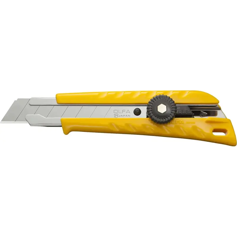 Olfa L-1 Cutter con Bloqueo de Trinquete - Empuñadura de Plastico - Canal de Acero Inoxidable | Ahorro Imprimiendo