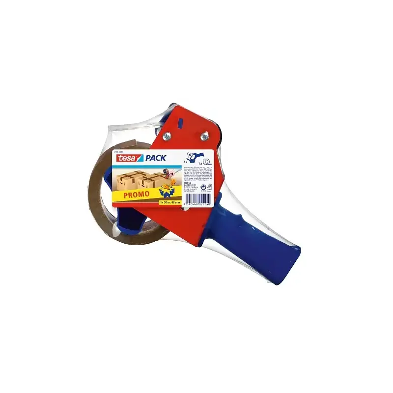 Tesa Pack de Precintadora + 1 Rollo de Precinto Marron 48mm x 50 Metros | Ahorro Imprimiendo