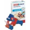 Tesa 6300 Economy Precintadora para Rollos de hasta 50mm - Tension Ajustable Manualmente - Color Rojo/Azul | Ahorro Imprimiendo