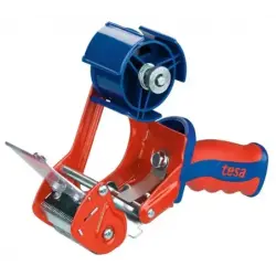 Tesa 6400 Comfort Precintadora para Rollos de hasta 50mm - Sistema de Cuchilla Protegida - Tension Ajustable Manualmente - Color