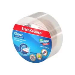 Erichkrause Clear Precinto de Embalaje 48mmx50m - Alta Adherencia - Resistencia al Desgarro - Transparente | Ahorro Imprimiendo