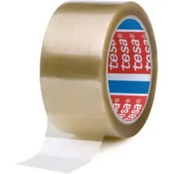 Tesa 4089 Precinto de Embalar 50mm x 66 Metros - Fabricado en Polipropileno - Adhesivo de Caucho Natural - Transparente | Ahorro