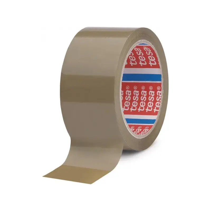 Tesa 4089 Precinto de Embalar 50mm x 66 Metros - Fabricado en Polipropileno - Adhesivo de Caucho Natural - Color Marron | Ahorro