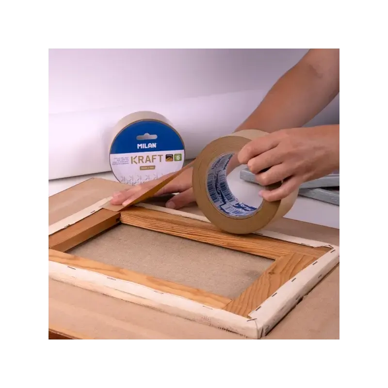 Milan Precinto de Papel Kraft - 50mm x 50m - Color Marron | Ahorro Imprimiendo