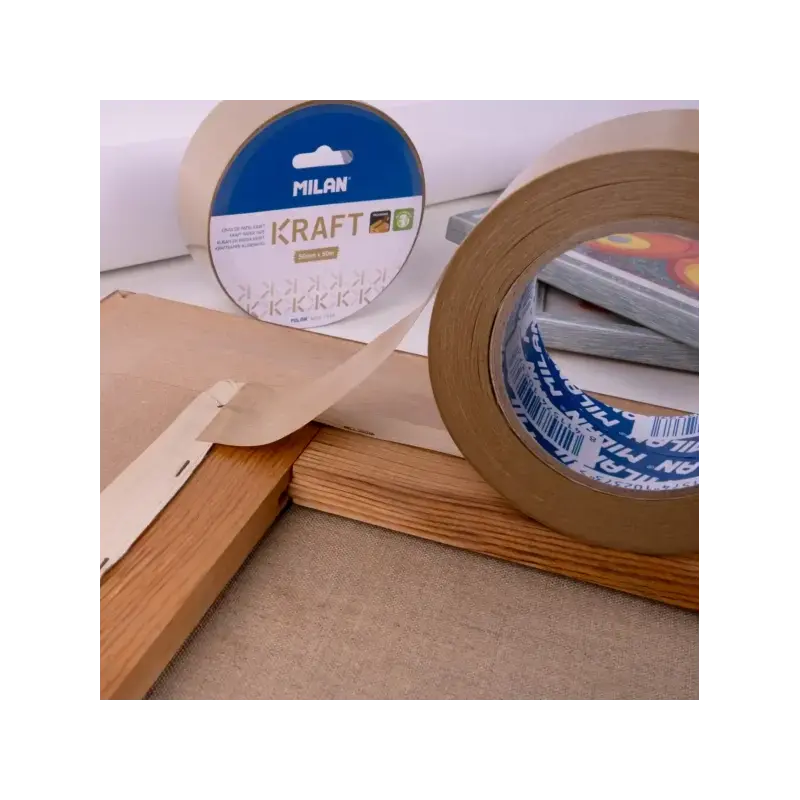 Milan Precinto de Papel Kraft - 50mm x 50m - Color Marron | Ahorro Imprimiendo