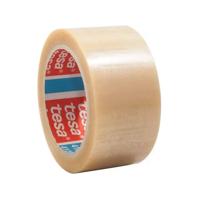 Tesa 4120 Precinto de Embalar Standard 50mm x 66 Metros - Fabricado en PVC - Adhesivo de Caucho Natural - Transparente | Ahorro