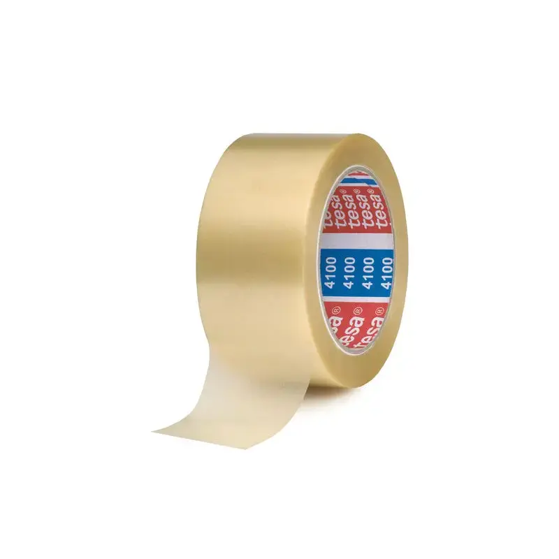 Tesa 4100 Precinto de Embalar Resistente 50mm x 66 Metros - PVC Rugoso - Adhesivo Potente - Transparente | Ahorro Imprimiendo