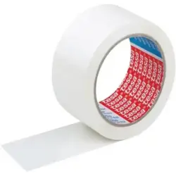 Tesa 4089 Precinto de Embalar 50mm x 132 Metros - Fabricado en Polipropileno - Adhesivo de Caucho Natural - Color Blanco | Ahorr
