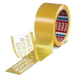 Tesa 64007 Cinta para Precintado a Prueba de Manipulaciones 50mm x 50 Metros - Para Aplicacion Manual y Automatica - Adhesivo Ac