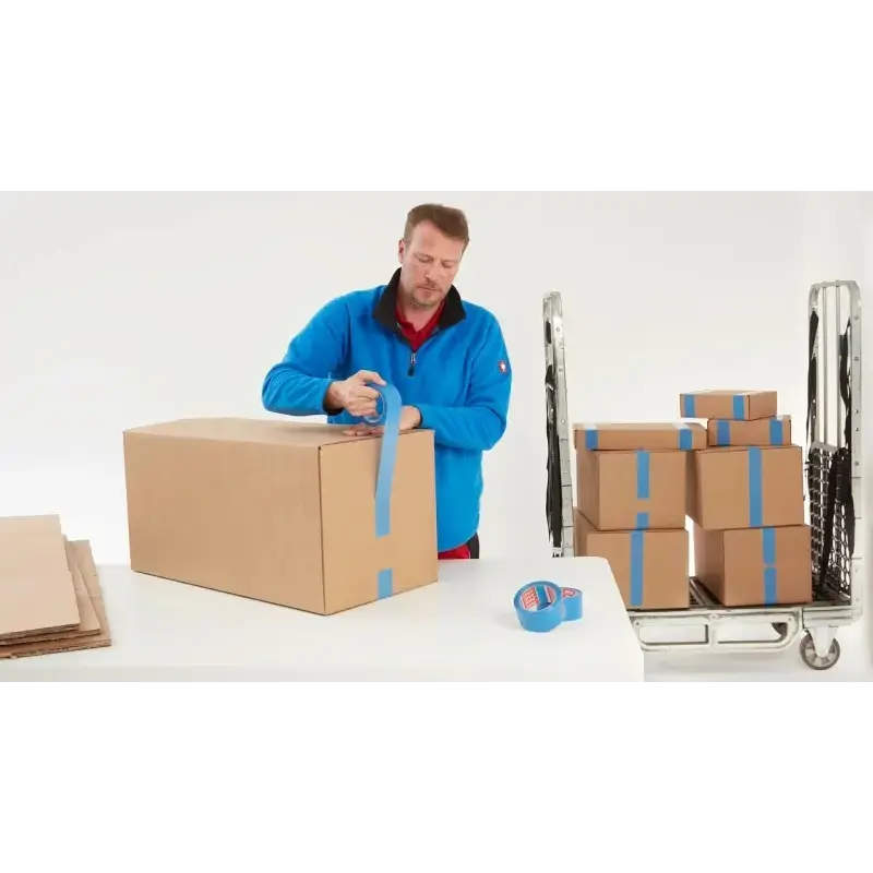 Tesa 64007 Cinta para Precintado a Prueba de Manipulaciones 50mm x 50 Metros - Para Aplicacion Manual y Automatica - Adhesivo Ac