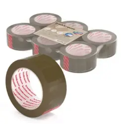 Erichkrause Precinto de Embalaje - Medidas 48mmx50m - Adhesivo de Gran Adherencia - Facil de Cortar - Color Marron | Ahorro Impr