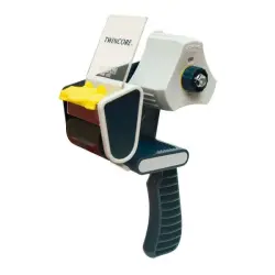 Apli Dispensador de Precinto - para Rollo Normal y Compacto - Facil de Usar y Cargar - Resistente y Duradero - Blanco | Ahorro I