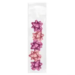 Dohe Chic Pack de 5 Lazos para Regalo - Forma de Estrella - Tamaño 5.6cm - Color Rosa | Ahorro Imprimiendo