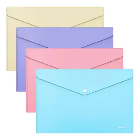 Erichkrause Sobres Glossy Pastel - Tamaño А4 - Opaco - Surtido de Colores - Color Surtido | Ahorro Imprimiendo