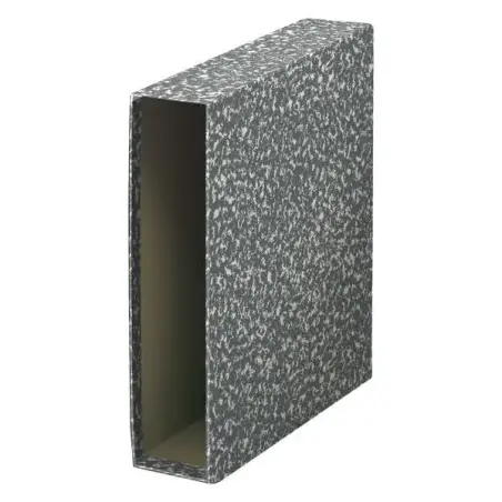 Dohe Archiclas Funda de Archivador Tamaño Folio Natural - Carton Forrado con Papel Impreso - Color Gris Jaspeado | Ahorro Imprim