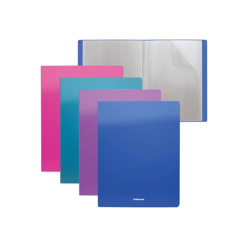 Erichkrause Carpetas con Fundas Matt Vivid - 20 Fundas A4 - Colores Surtidos | Ahorro Imprimiendo