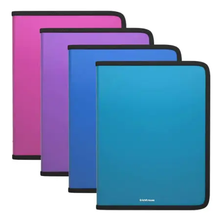 Erichkrause Carpetas con Cremallera Matt Vivid - A4+ - Colores Surtidos | Ahorro Imprimiendo
