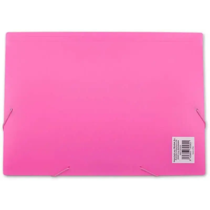 MKtape Carpeta de Solapas Portadocumentos - Cierre de Gomas - Tamaño Folio - Color Rosa | Ahorro Imprimiendo