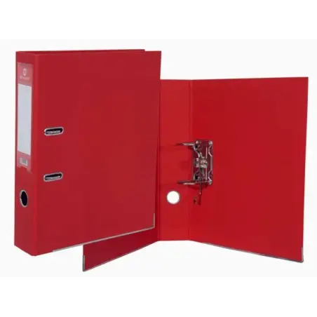 Bismark Archivador A-Z PVC A4 Lomo 75mm - Gran Resistencia - Tarjetero en el Lomo - Cartoneras Metalicas en el Borde Inferior -