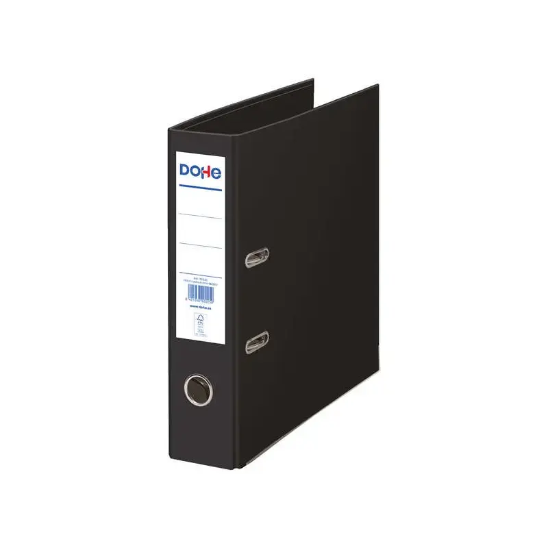 Dohe Ecofile Archivador de Palanca Tamaño Folio 320x285mm - Carton Rigido Forrado - Ollao, Rado, Tarjetero Adhesivo - Cantonera