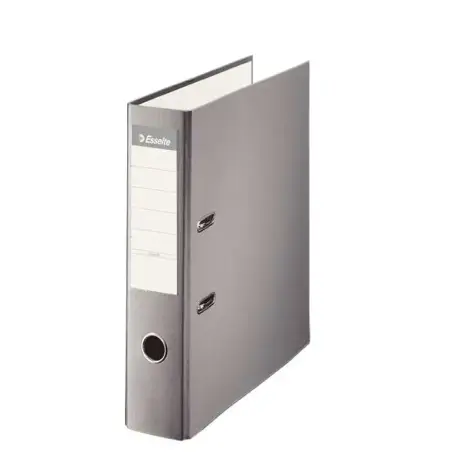Esselte Archivador de Palanca - Formato Folio - Lomo 75mm - Capacidad para 500 Hojas - Color Gris | Ahorro Imprimiendo