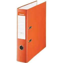 Esselte Archivador de Palanca - Formato Folio - Lomo 75mm - Capacidad para 500 Hojas - Color Naranja | Ahorro Imprimiendo