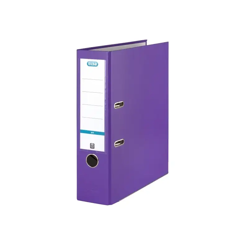 Elba Rado Top Archivador Palanca A4 - Lomo de 80mm - Ollao, Rado y Tarjetero con Etiqueta - Resistente y Duradero - Color Violet