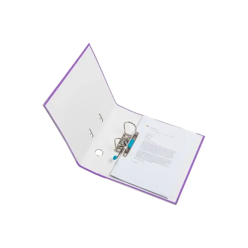 Elba Rado Top Archivador Palanca A4 - Lomo de 80mm - Ollao, Rado y Tarjetero con Etiqueta - Resistente y Duradero - Color Violet