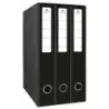 Mariola Box Modulo de 3 Archivadores con Rado 2 Anillas 40mm - Tamaño 35x26x17cm - Carton Forrado - Color Negro | Ahorro Imprimi