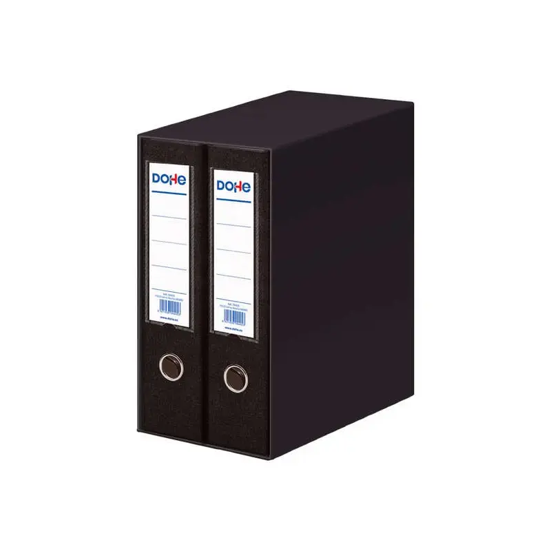 Dohe Modulo de 2 Archivadores Folio Lomo Ancho con Ollao y Rado - Carton Forrado con Polipropileno - Cantoneras Metalicas - Pala
