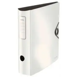 Leitz Active Solid Archivador de Palanca para formato A4 - Lomo Ancho Redondeado de 75mm - Mecanismo de 180° - Cierre con Goma E