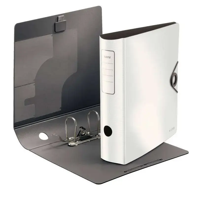 Leitz Active Solid Archivador de Palanca para formato A4 - Lomo Ancho Redondeado de 75mm - Mecanismo de 180° - Cierre con Goma E