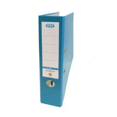 Elba Archivador Palanca Rado Top Folio - Lomo 80mm - Forrado Exterior Plastico - Interior Papel - Color Turquesa | Ahorro Imprim